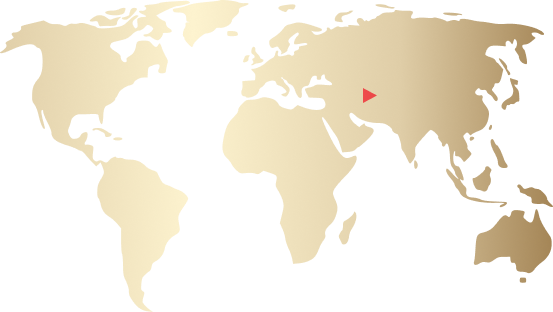 World map showing Dubai and UAE locations for international students
